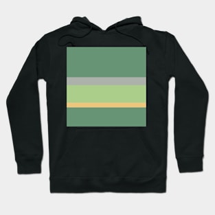 A superb miscellany of Silver Foil, Onyx, Oxley, Pale Olive Green and Pale Gold stripes. Hoodie